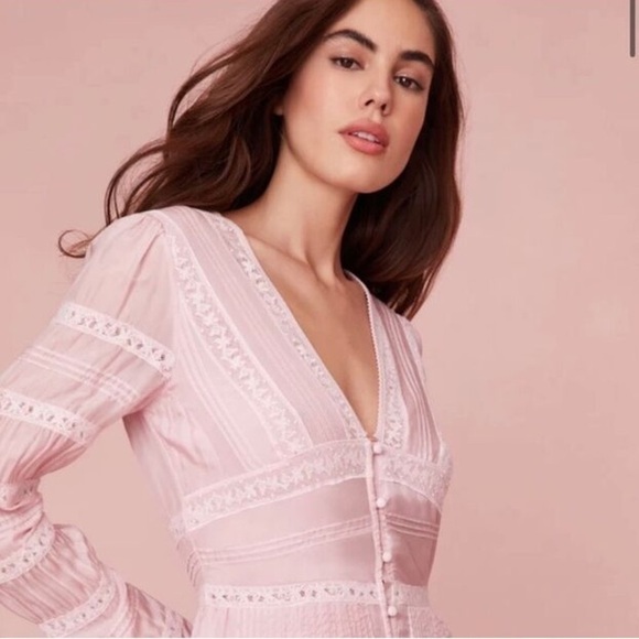 LOVESHACKFANCY Ellitia Dress in Light Lilac - Picture 3 of 13